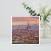 Carte Coucher de soleil sur Florence, Italie (Debout devant)