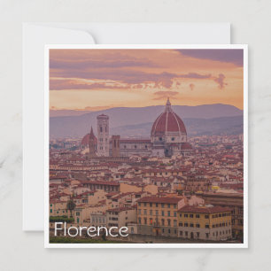 Carte Coucher de soleil sur Florence, Italie