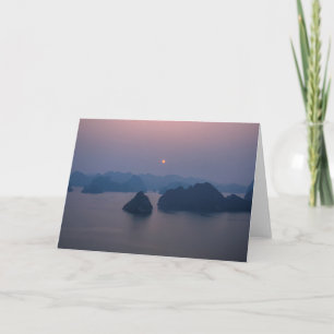 Carte Coucher de soleil sur Halong Bay - Vietnam, Asie