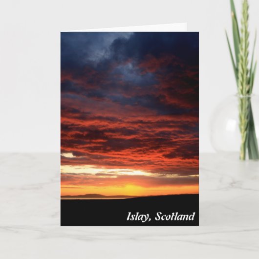 Carte Coucher de soleil sur Islay, Écosse (Devant)