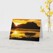 Carte Coucher de soleil sur la baie (Fleur jaune)