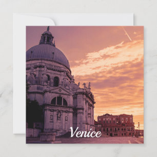 Carte Coucher de soleil sur la basilique de Venise