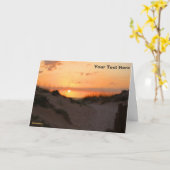 Carte Coucher de soleil sur la plage de Floride (Fleur jaune)