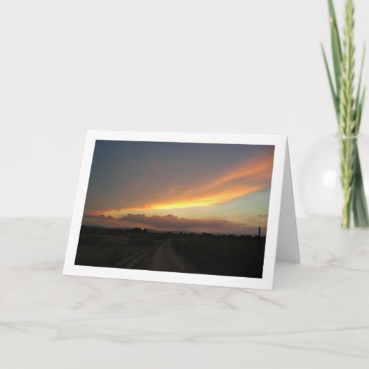 Carte Coucher de soleil sur la route espagnole (Devant)