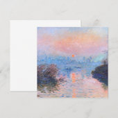 Carte Coucher de soleil sur la Seine Claude Monet (Devant / Derrière)