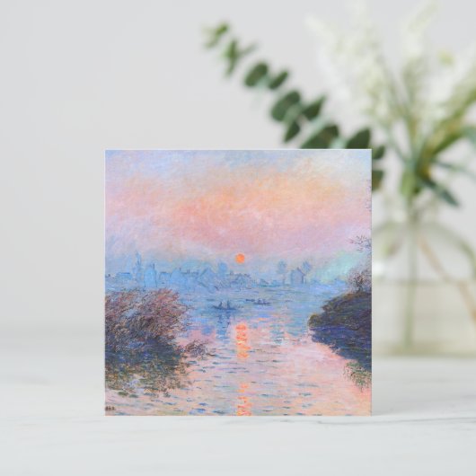 Carte Coucher de soleil sur la Seine Claude Monet (Debout devant)
