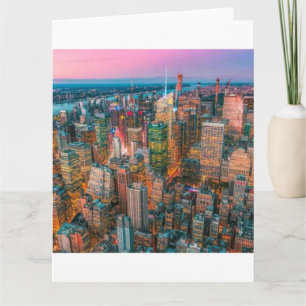 Carte Coucher de soleil sur la skyline de New York Cré