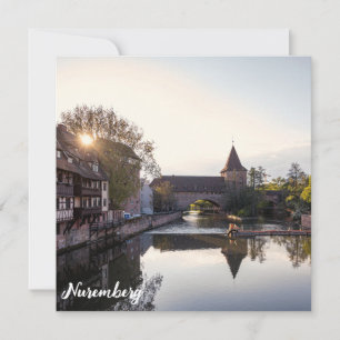 Carte Coucher de soleil sur l'ancien pont médiéval de Nu