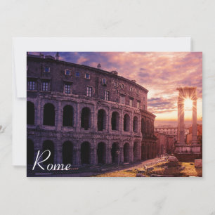 Carte Coucher de soleil sur le Colisée de Rome à Rome