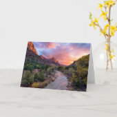 Carte Coucher de soleil sur le gardien (Fleur jaune)