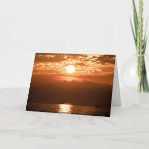 Carte Coucher de soleil sur le lac Michigan pour condolé