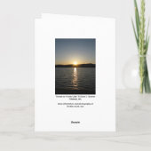 Carte Coucher de soleil sur le lac Onota : Vertical (Dos)