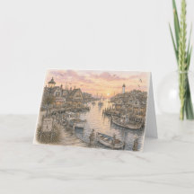 Coucher de soleil sur le port