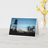 Carte "Coucher de soleil sur le ranch" (Fleur jaune)