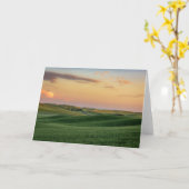 Carte Coucher de soleil sur les champs de blé | État de  (Fleur jaune)