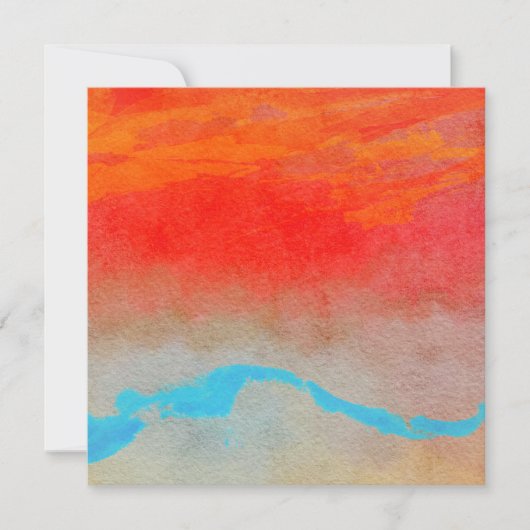 Carte Coucher de soleil sur l'océan Abstrait (Devant)