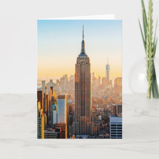Carte Coucher de soleil sur New York (Devant)
