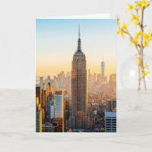 Carte Coucher de soleil sur New York (Fleur jaune)