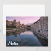 Carte Coucher de soleil sur un petit canal à Cospicua, M (Devant / Derrière)