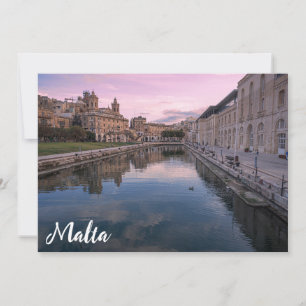 Carte Coucher de soleil sur un petit canal à Cospicua, M