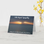 Carte Coucher de soleil sympa sur la mer ; lumière dans  (Fleur jaune)