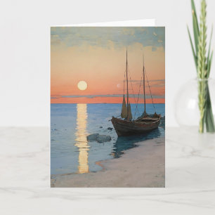 Carte Coucher De Soleil Tranquille Sur Les Eaux Séréniss