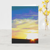 Carte Coucher de soleil urbain (Fleur jaune)