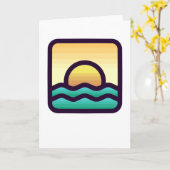 Carte Coucher du soleil (Fleur jaune)