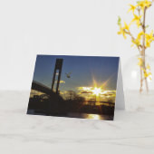 Carte Coucher du soleil (Fleur jaune)