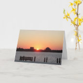 Carte Coucher du soleil à la tête de canassons (Fleur jaune)