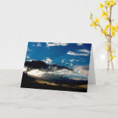 Carte Coucher du soleil au-dessus de route (Fleur jaune)