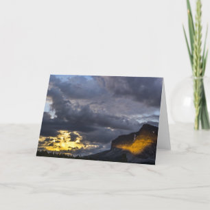 Carte Coucher du soleil aux beaucoup glacier