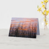 Carte Coucher du soleil avec des herbes (Fleur jaune)