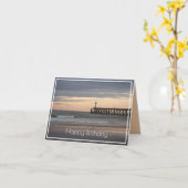 Carte coucher du soleil de Blankenberge, Anniversaire de (Fleur jaune)