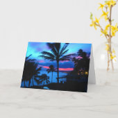 Carte Coucher du soleil de Kauai (Fleur jaune)