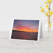 Carte Coucher du soleil de San Francisco (Fleur jaune)