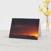 Carte Coucher du soleil de voilier (Fleur jaune)