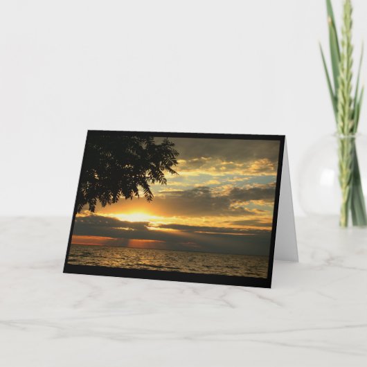 Carte Coucher du soleil de Winnebago de lac (Devant)