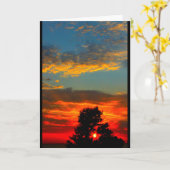 Carte Coucher du soleil de Winnebago de lac pensant à (Fleur jaune)