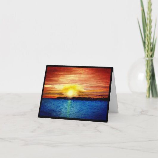 Carte Coucher du soleil du lac Supérieur sympathie (Devant)