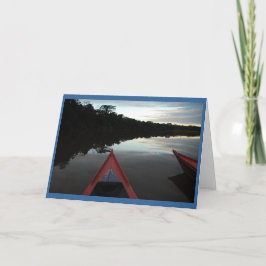 Carte "Coucher du soleil en Amazone " (Devant)