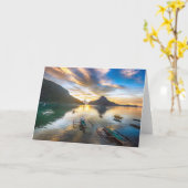Carte Coucher du soleil en EL Nido (Fleur jaune)