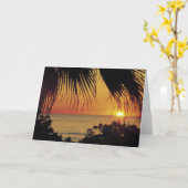 Carte Coucher du soleil hawaïen (Fleur jaune)