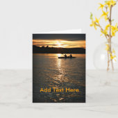 Carte Coucher du soleil Kayaking (Fleur jaune)