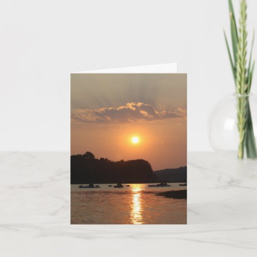 Carte Coucher du soleil Kayaking (Devant)