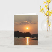 Carte Coucher du soleil Kayaking (Fleur jaune)