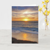 Carte Coucher du soleil le long de la côte de la (Fleur jaune)