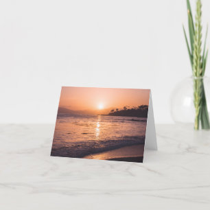 Carte Coucher du soleil renversant de plage