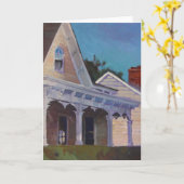 Carte Coucher du soleil sur le perron (Fleur jaune)