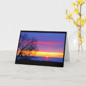 Carte Coucher du soleil vibrant de Winnebago de lac (Fleur jaune)